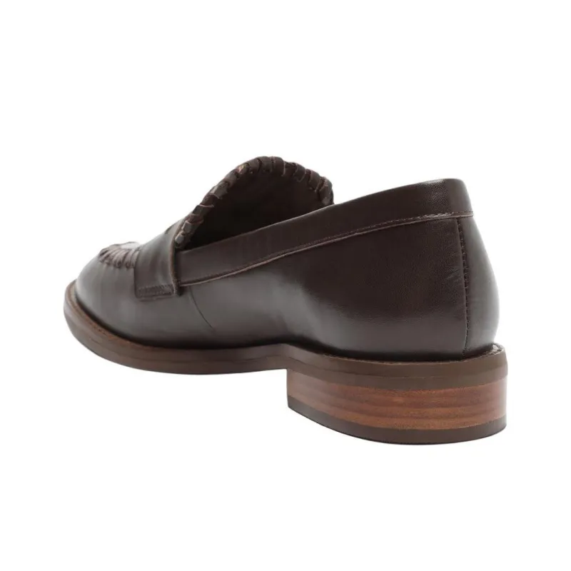 Schutz Lenon Loafers 3cm Women's Dark Brown-4