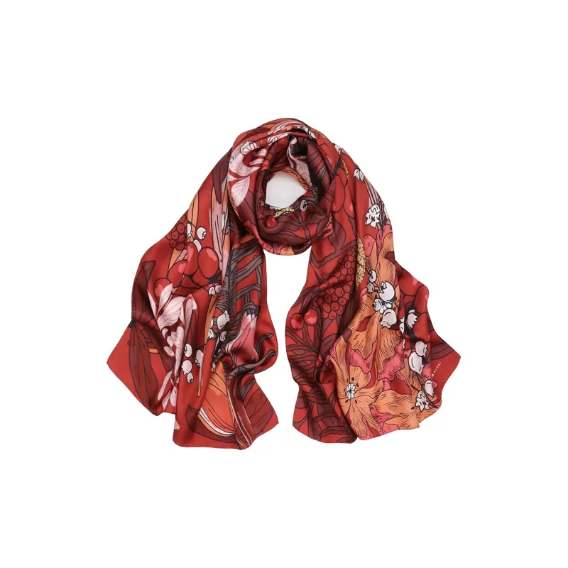 MARJAKURKI Silk Scarves Women's-4
