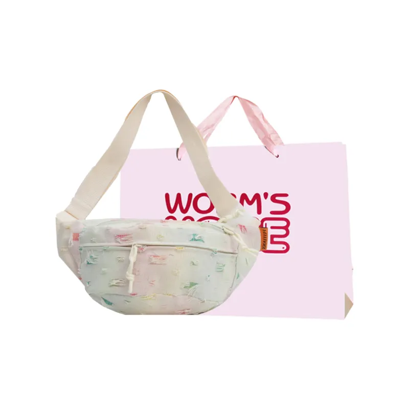 Worm's Home Canvas Bag, One Shoulder Portable Sling Bag, Crossbody Bag Regular Women's Small Plaid/Square/Stars-0