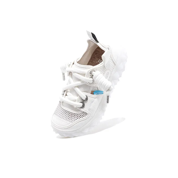 OETZI New Iceberg Series Breathable Low Top Casual Shoes Unisex White-3