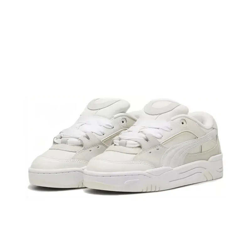 PUMA 180 Corduroy Abrasion Resistant Breathable Low Top Skateboard Shoes Women's White-2