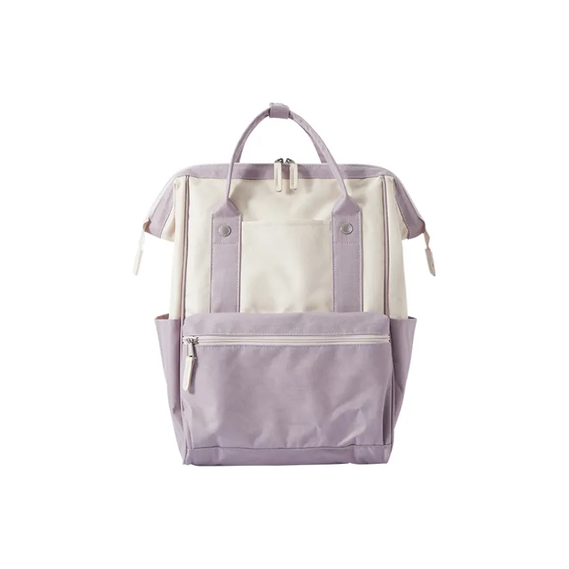 SEM/R Polyester Backpack Large Size Unisex Army Green/pink/gray blue/black-12