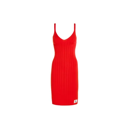 Calvin Klein Slip Dresses Women's Fire Red