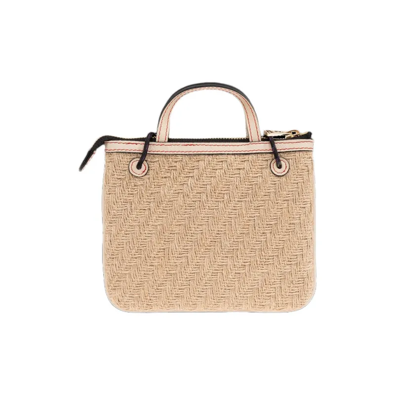 See By Chloe Hemp With Calfskin Shoulder Bag, Crossbody Bag, Handbag Women's Beige-2