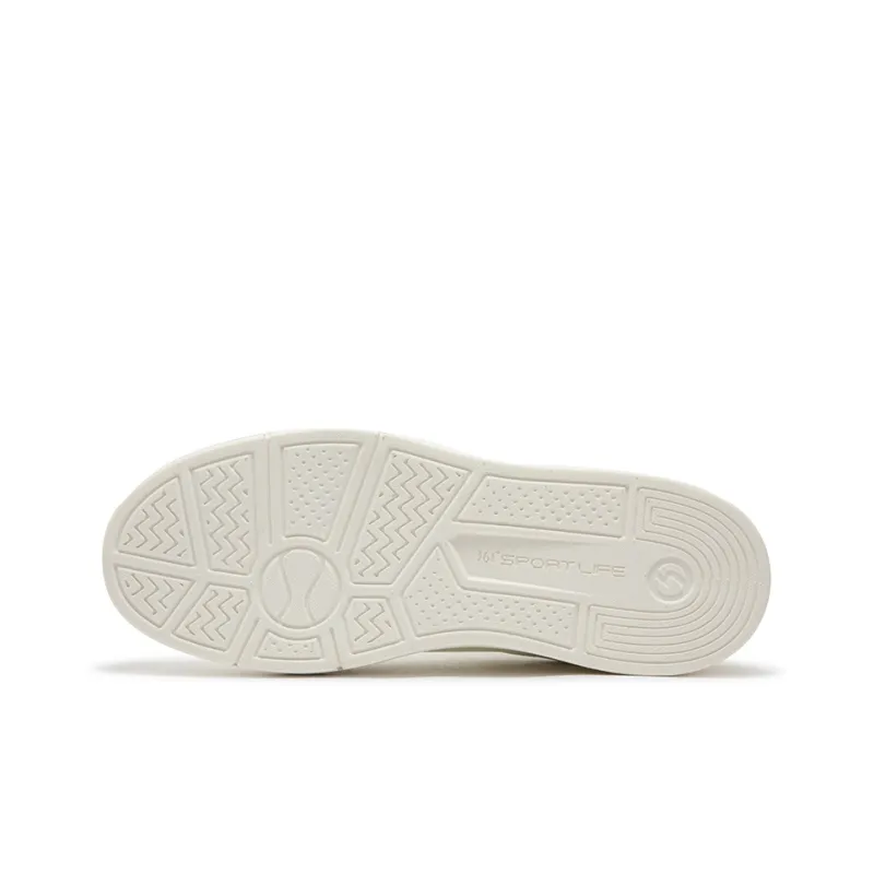 361° Anti Slip And Wear Resistant Breathable Low Top Skateboard Shoes Women's White Green-4