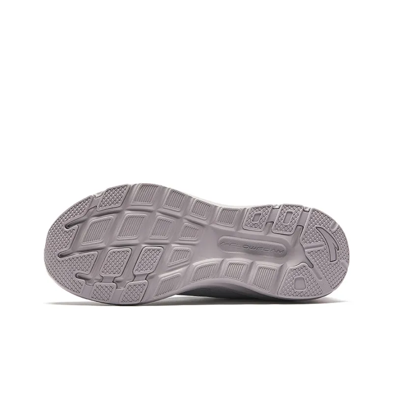 Anta Running Collection Anti Slip Wear Resistant Low Top Casual Running Shoes Women's Gray Purple-4