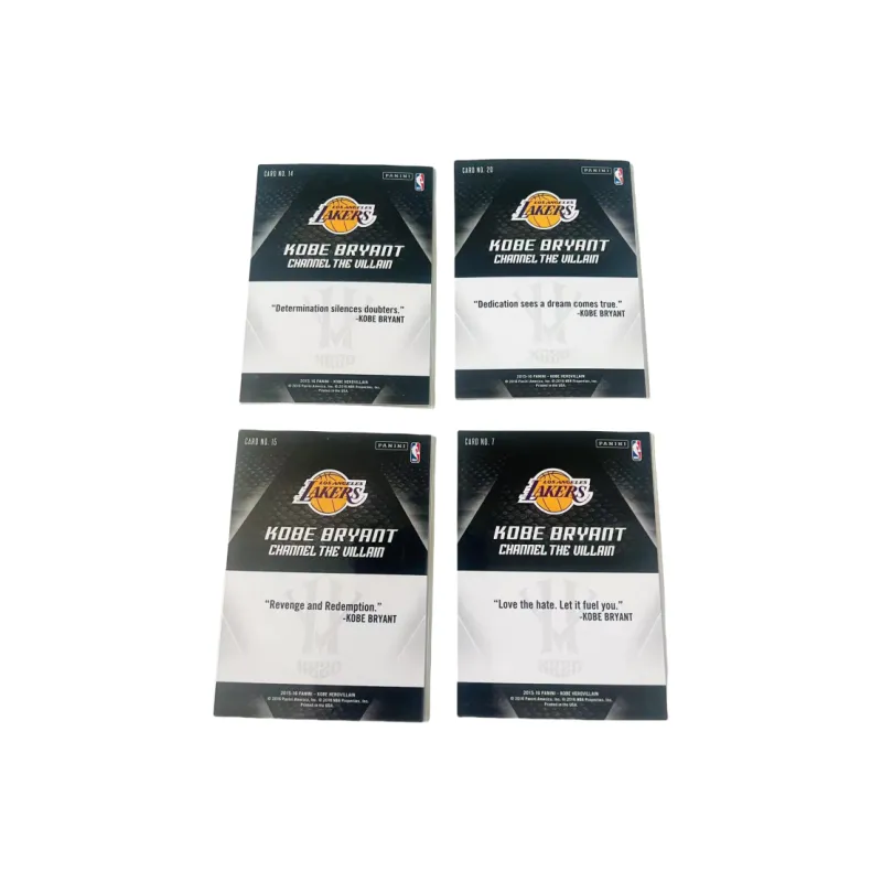 PANINI Kobe Bryant 15 16 Lakers Player Card Collection Pass Sports Cards 4 Pcs-1
