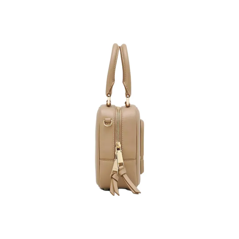 MARC JACOBS Smooth Leather Handbag Crossbody Bag Women's Camel-2