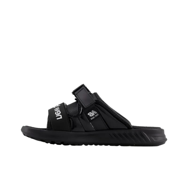 New Balance NB 330 Quiet Slip Resistant Slide Slippers Women's Black White-0