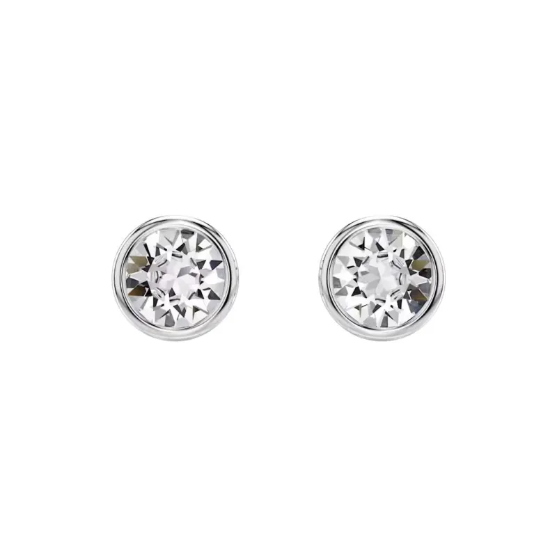 Swarovski Rhodium-Plated Stud Earrings Women's Silver-0