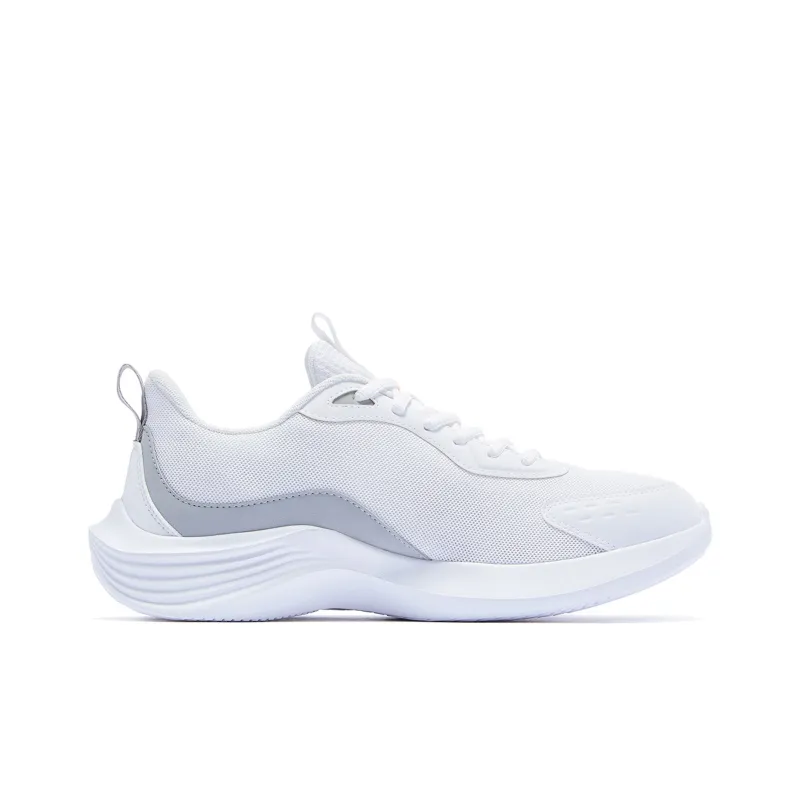 QIAODAN Cushioning Lightweight Low Top Running Shoes Men's White Blue-1