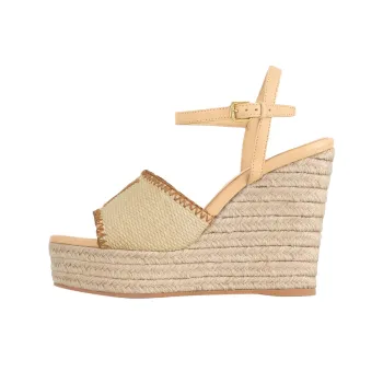 LOUIS VUITTON Helios Strap Sandals 8.5cm Women's Beige
