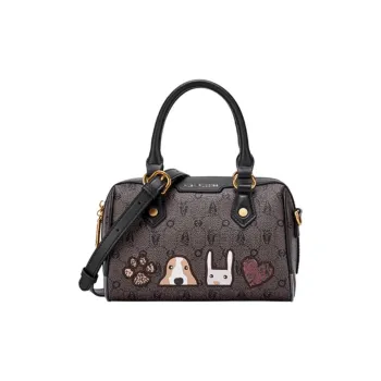Hush Puppies Synthetic Leather Shoulder Bag Crossbody Bag Handbag Medium Size Women's Beige Apricot/Khaki/Black