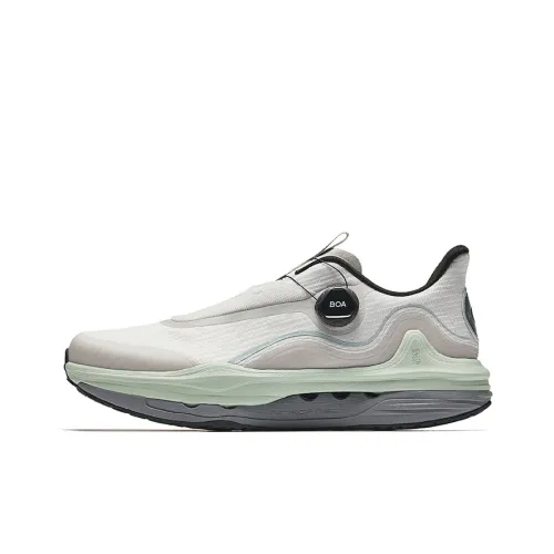 Anta Cushioned Slip-Resistant Low-Top Casual Running Shoes Men's Cumulus Gray