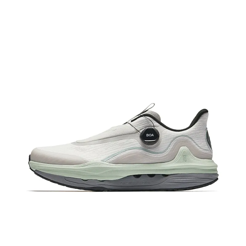 Anta Cushioned Slip Resistant Low Top Casual Running Shoes Men's Cumulus Gray-0