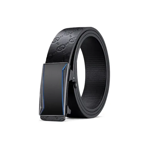 AUGTARLION Youth Business knitted-motif With Automatic Buckle Split Cow Leather Leather Belts Men's 3.5cm