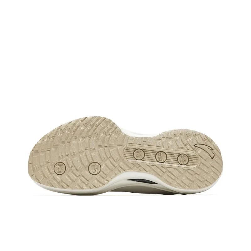 Anta Anti Slip Wear Resistant Low Top Casual Running Shoes Women's Papyrus White-4