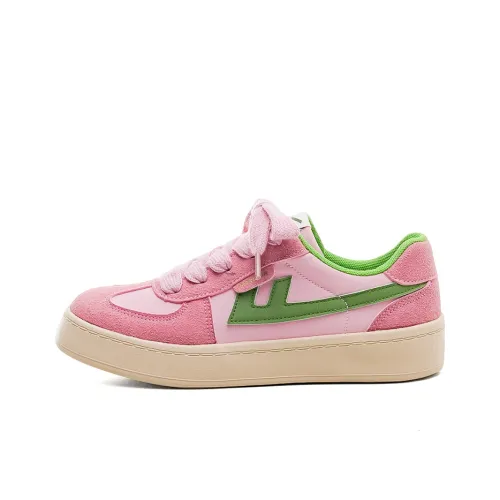 WARRIOR Canvas Shoes Women's Low-Top Pink Green