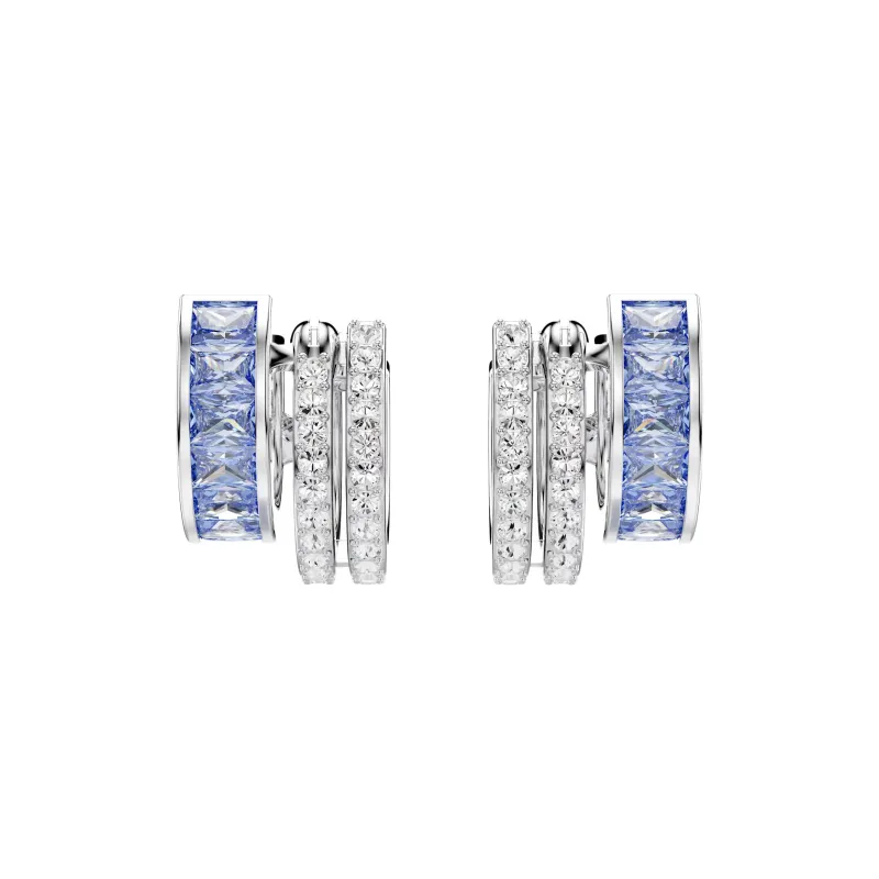 Swarovski Synthetic Cubic Zirconia Earrings Women's Blue-1