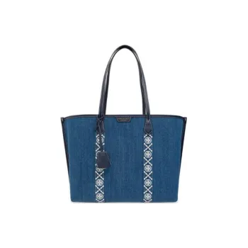TORY BURCH Perry Denim Tote Bag Shopping Bag Shoulder Bag Handbag Women's Blue
