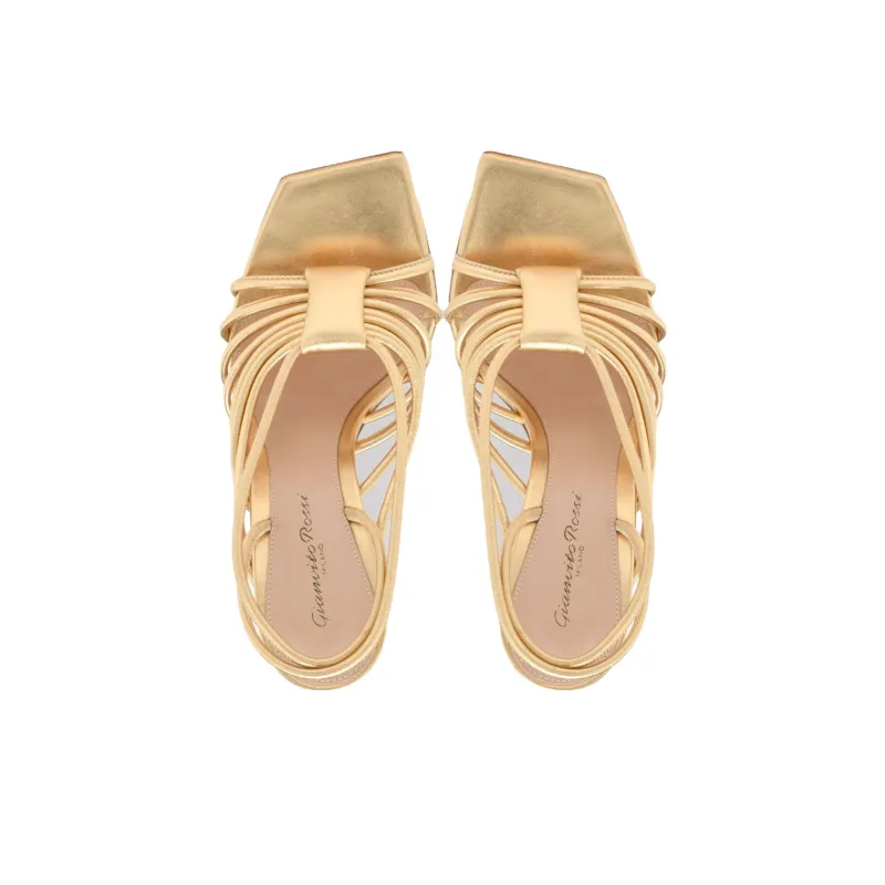 GIANVITO ROSSI Hellen Strap Sandals 10.5cm Women's Gold-3