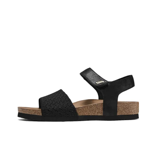 Skechers Modern Comfort Strap Sandals Low Heel Women's Black