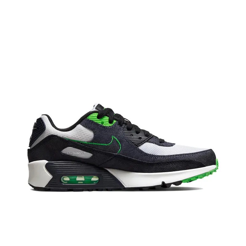 Nike Air Max 90 Leather Se 'Black Scream Green' Gs-1