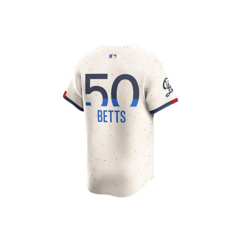 Nike Nike X MLB Co-brand Los Angeles Dodgers Mookie Betts Baseball Jacket Men's Cream-1
