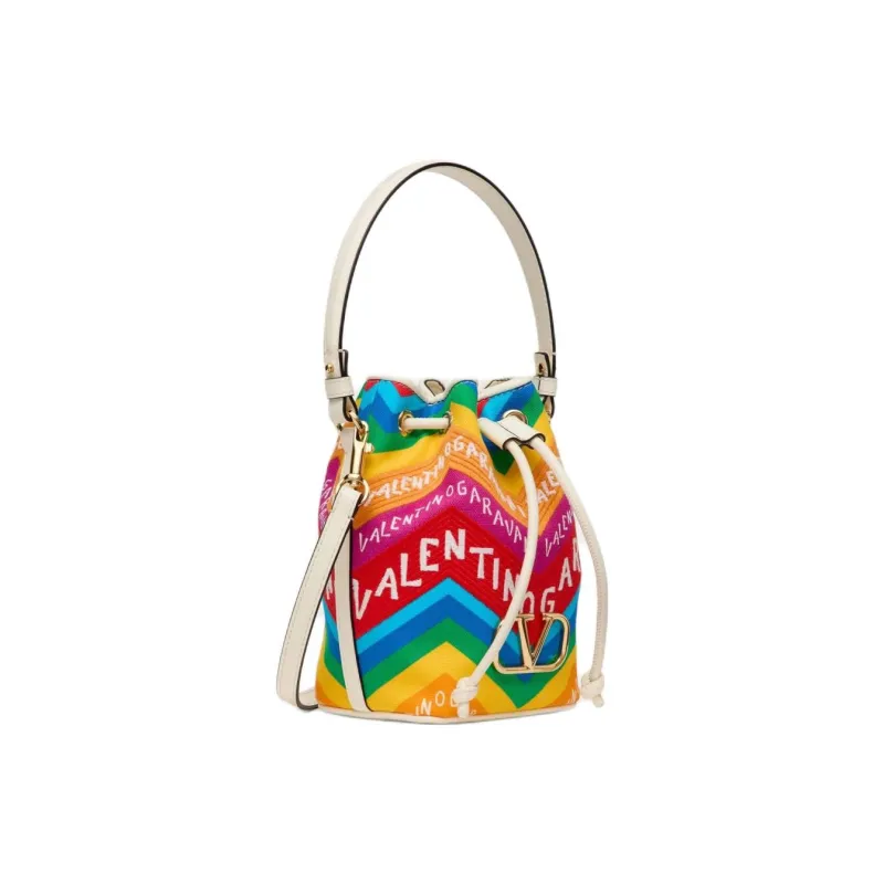 Valentino GARAVANI Canvas Bag, Bucket Bag, Handbag, Shoulder Bag, Crossbody Bag Mini Women's Multicolor-1