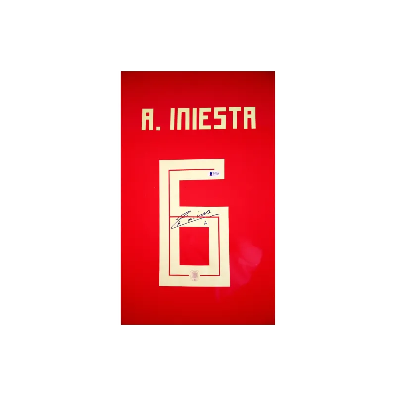 Huayitaojin Spanish National Team Football Fan Supply Framed Included With Bekett Certificate-1