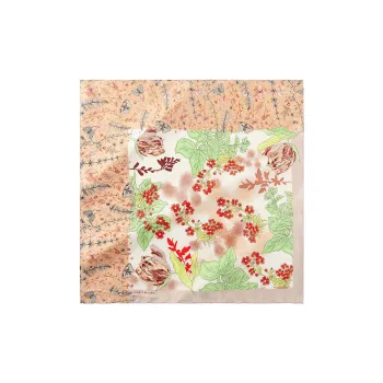 MARJAKURKI 100% Silk, Mulberry Silk Scarf With Greeting Card Women's