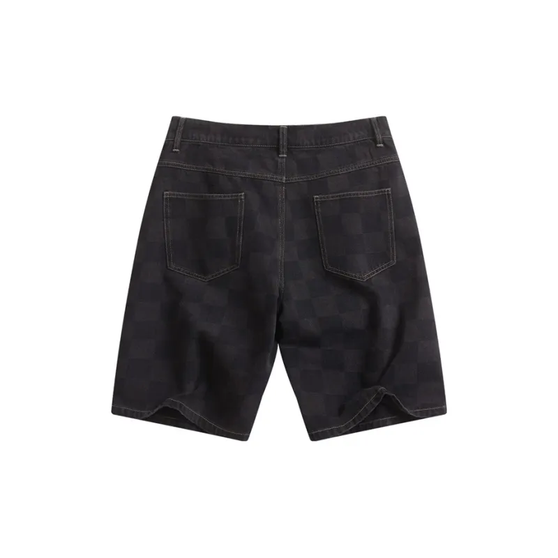 FAIRWHALE Denim Shorts Unisex Black-1