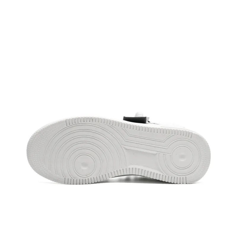 Circle Small Coverage Slip Resistant Waterproof Lightweight Low Top Skateboard Shoes Unisex White Black-6