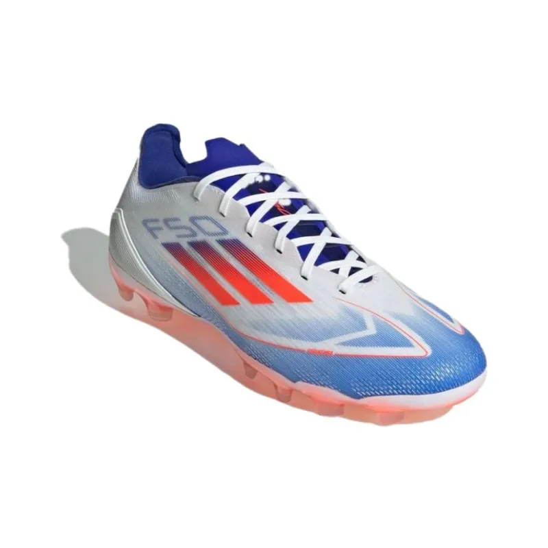 Adidas F50 PRO AG Short Rubber Studs HG Short Rubber Studs Artificial Ground Soccer Shoes Men's White Red Blue-3