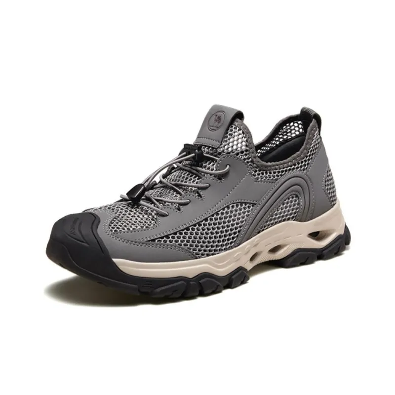 CAMEL Cushioning Wear Resistant Low Top Trekking Shoes Men's Gray-2