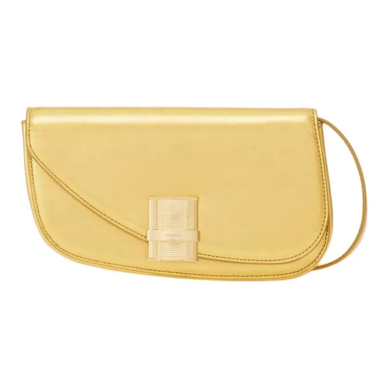 FERRAGAMO Calfskin Handbag Shoulder Bag Women's Gold-0