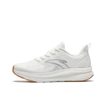 Anta Running Collection Anti Slip Wear Resistant Low Top Running Shoes Women's White Silver