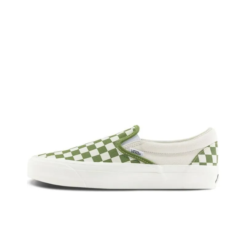 Slip On Premium Vans 98 'Checkerboard Pesto Green'-0