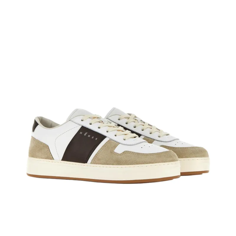 HOGAN H TV Low Top Skateboard Shoes Men's White-2