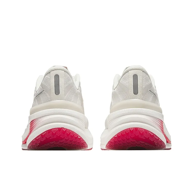Anta Running Collection Anti Slip And Wear Resistant Breathable Low Top Running Shoes Women's White Pink-3