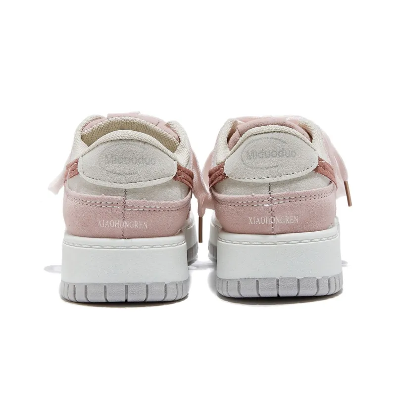 Little Red Man Lightweight Low Top Skateboard Shoes Women's Pink-3