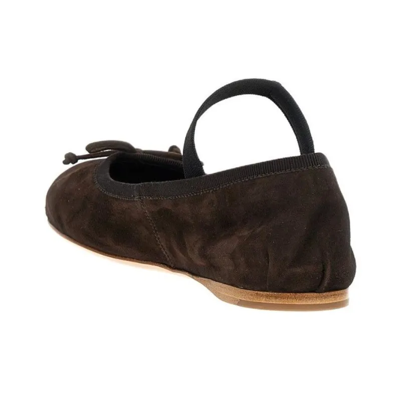 MIU MIU Flat Casual Single Shoes Women's Brown-4