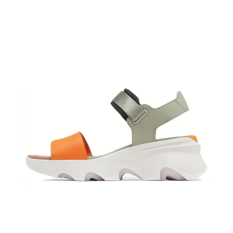 SOREL Beach Sandals Women's Green Orange-0