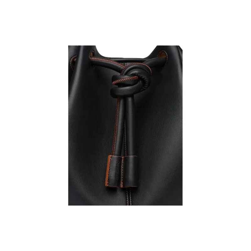 NANUSHKA Fabric Made Of Polyurethane One Shoulder Handbags Medium Size Women's Black & Tan-1