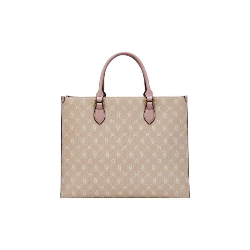 Hush Puppies Synthetic Leather Tote Bag Shopping Bag Shoulder Bag Handbag Large Size Women's Khaki/Beige Apricot/Coffee-5