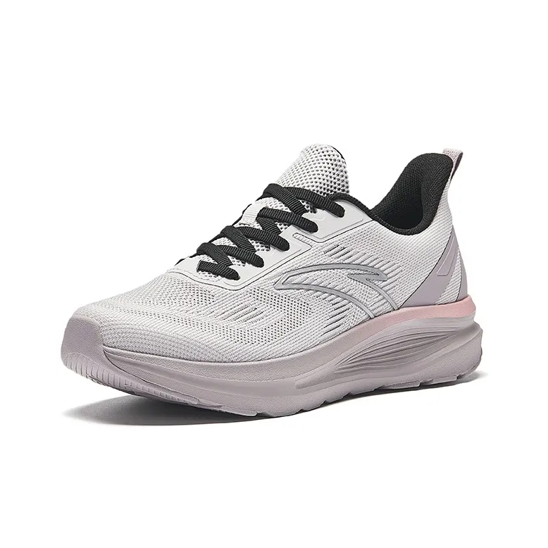 Anta Running Collection Anti Slip Wear Resistant Low Top Casual Running Shoes Women's Gray Purple-1