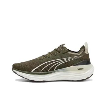 PUMA ForeverRUN Nitro Anti Slip Wear Resistant Low Top Casual Running Shoes Men's Olive Green