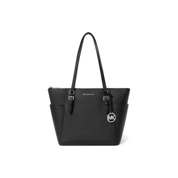 MICHAEL KORS Charlotte Artificial Leather Shoulder Bag Large Size Women's Black