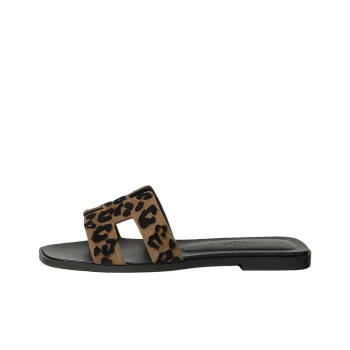 HERMES Oran Slide Slippers Women's Brown