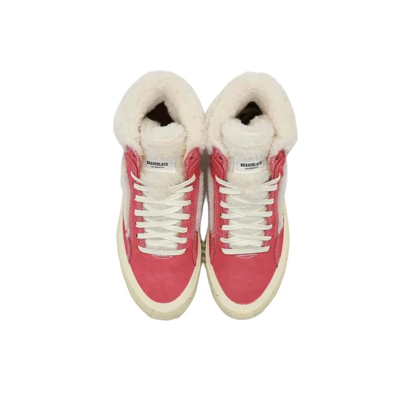 BRANDBLACK High-Top Skateboard Shoes Women's Red-3